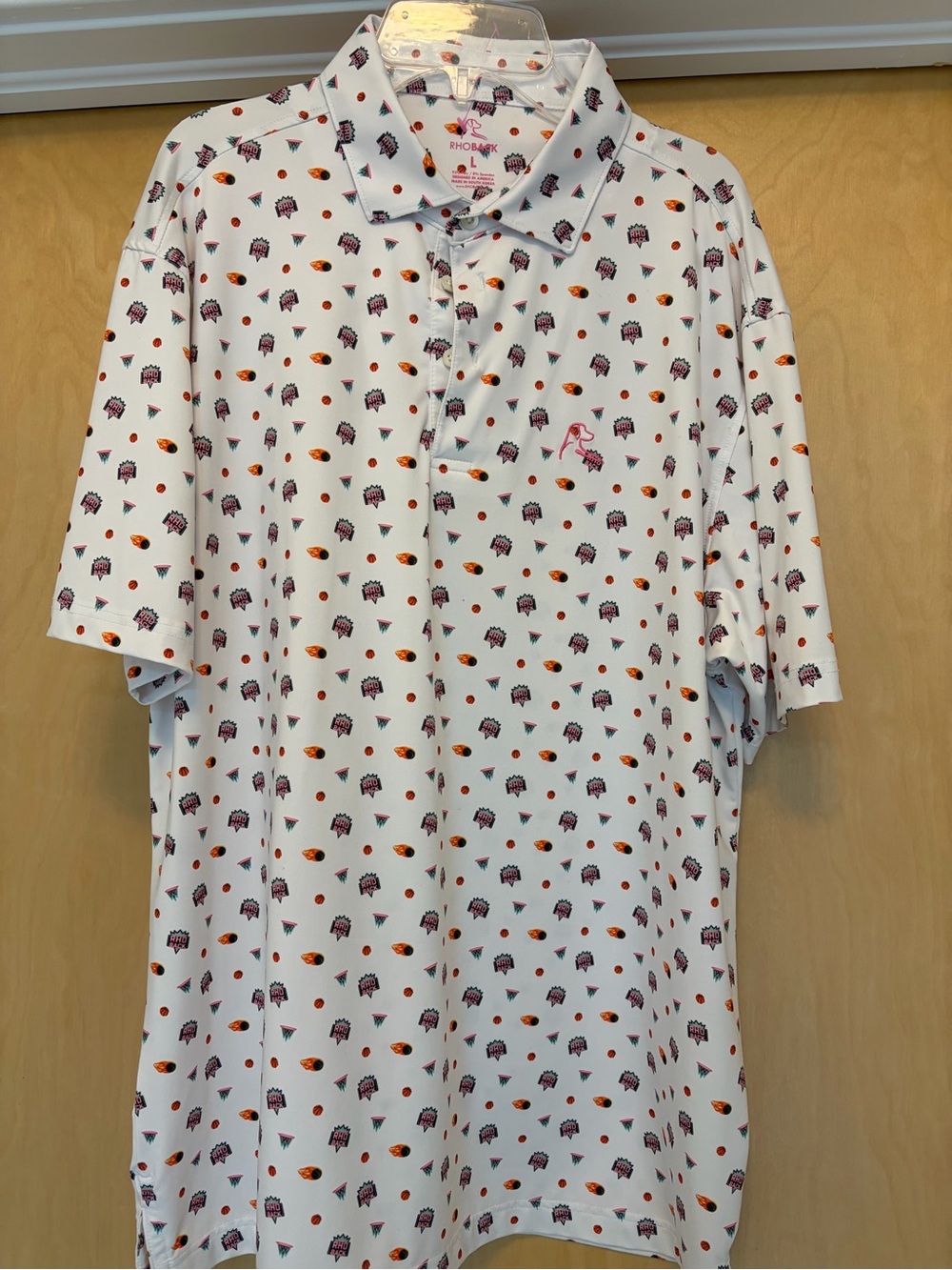 NWOT Rhoback Boomshakalaka limited edition basketball polo
